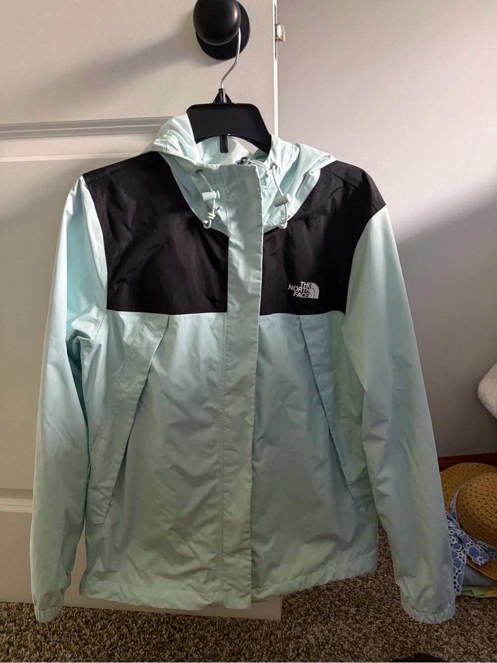 The North Face Women's Mint and Black Waterproof Jacket
